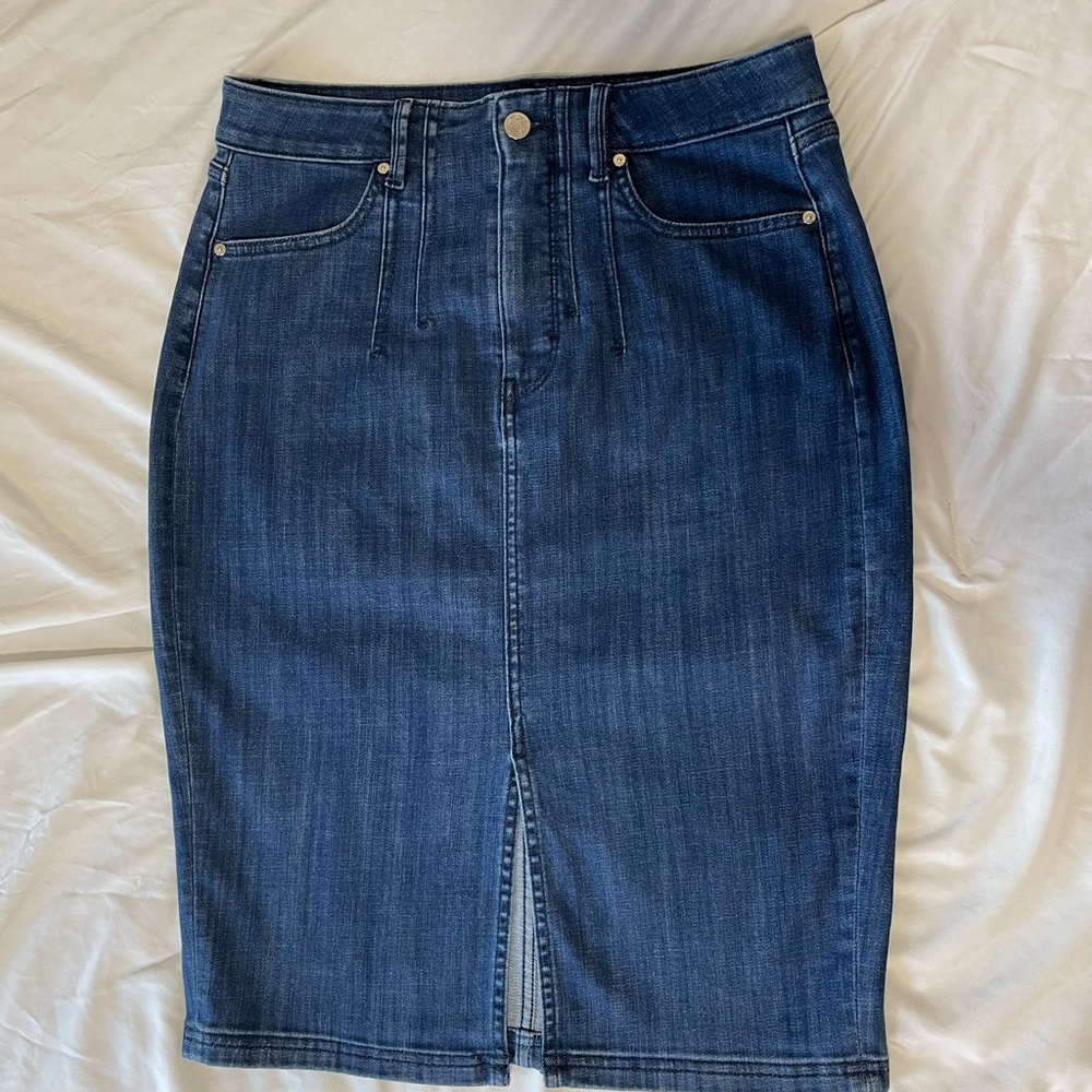 Denim Pencil Skirt